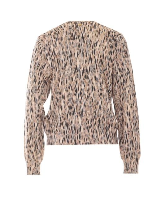 Liu Jo Multicolor Crew-Neck Cardigan