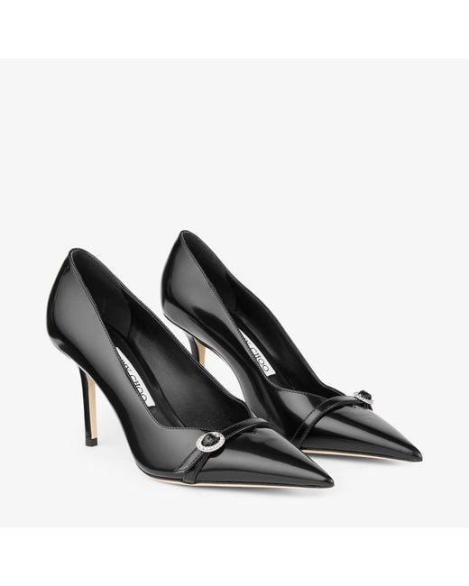 Jimmy Choo Black Keari 85 Pointed-Toe High Heels