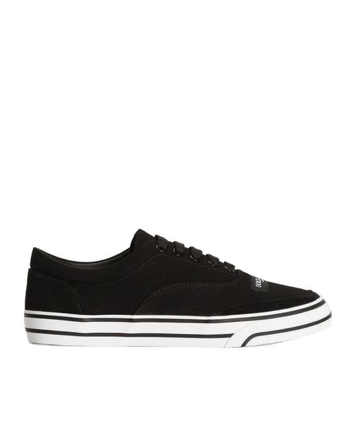 Dolce & Gabbana Black Dg Sailing Canvas Sneakers