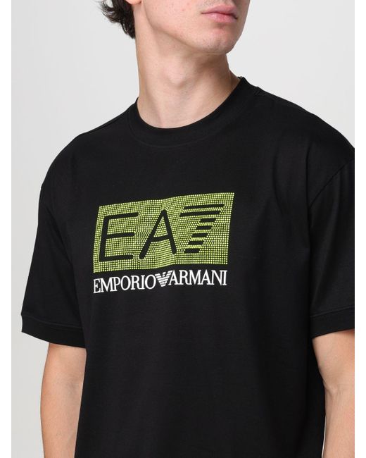 EA7 Black Open-Necked Shirt for men