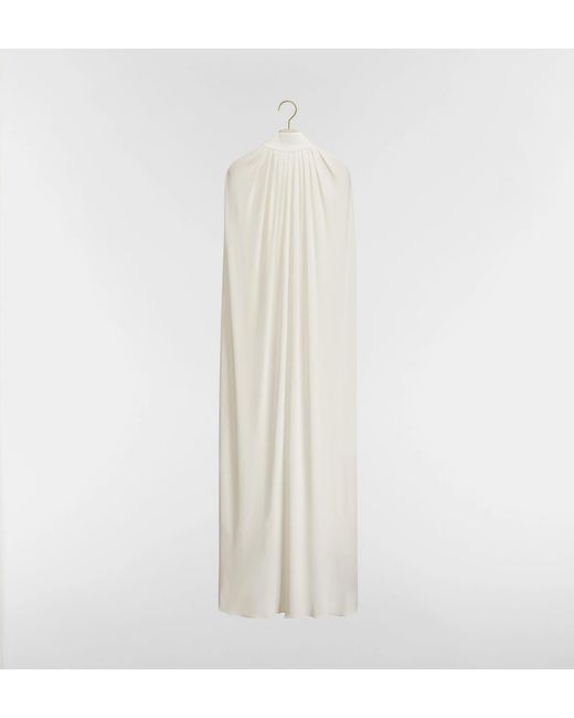 Dior White Pleated Cape