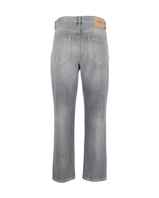 Dondup Gray Button-Fly Jeans