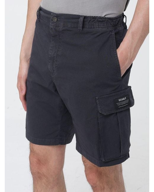 Ecoalf Gray Logo-Patch Cargo Shorts for men