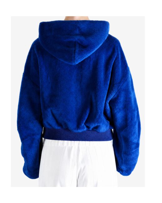 MM6 by Maison Margiela Blue Fleece Zip-Up Hoodie