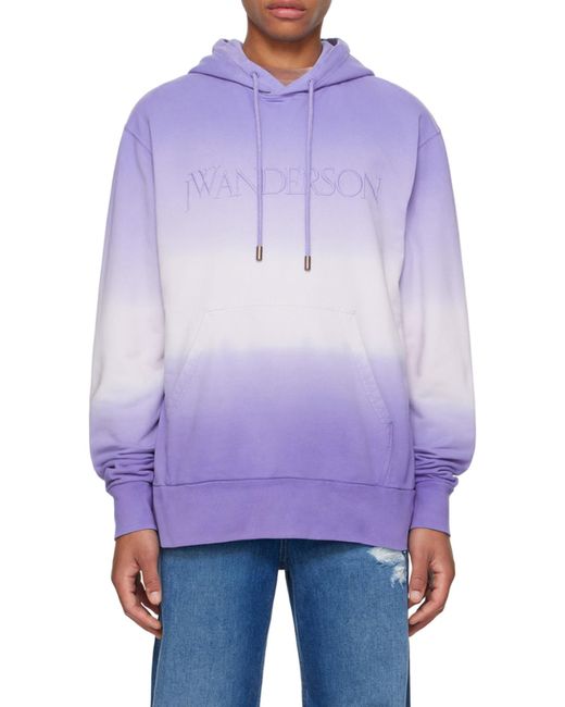 J.W. Anderson Blue Jw Anderson Logo Embroidered Drawstring Hoodie for men