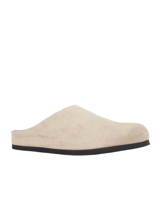 Common Projects White Slip-On Suede Clogs for men