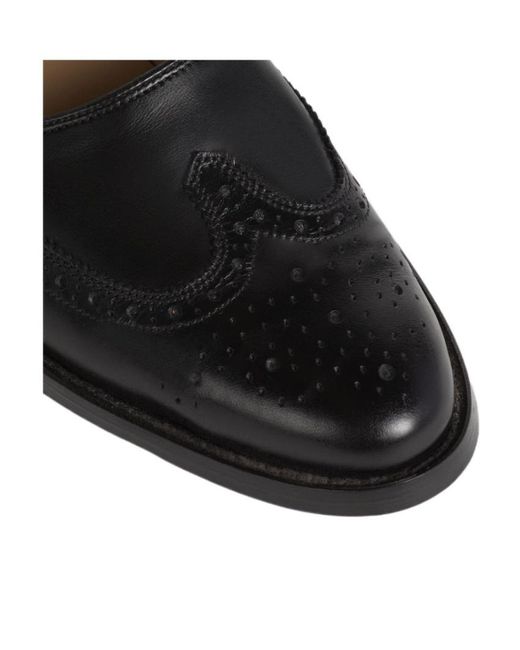 Thom Browne Black Slip-On Brogue Shoes