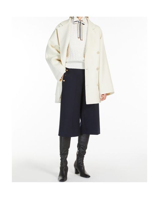 Max Mara White Jacke Double-Breasted Jacket