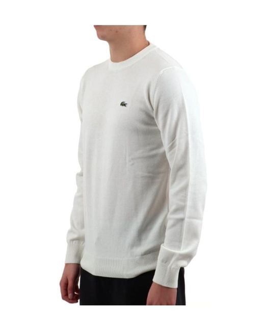 Lacoste Gray Logo Embroidered Crewneck Sweatshirt for men