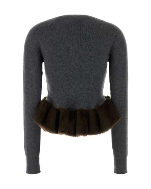 Stella McCartney Black Long-Sleeve Color-Block Pullover
