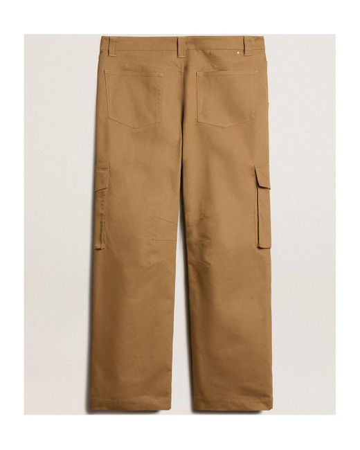Golden Goose Deluxe Brand Natural Straight-Leg Cargo Trousers for men