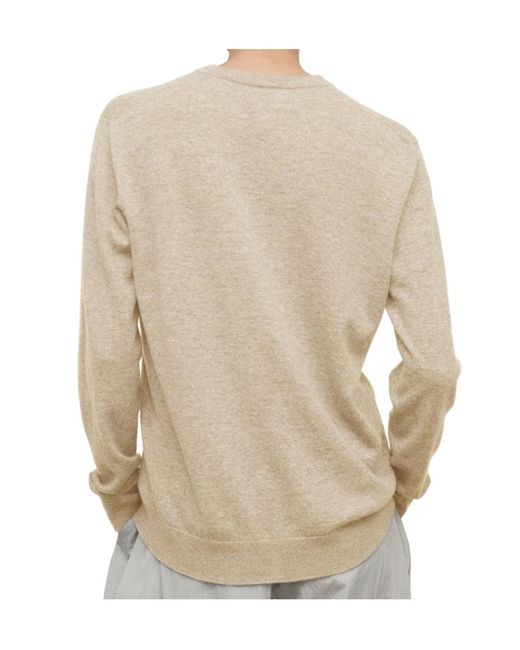 The Row White Long-Sleeved Cashmere Sweater