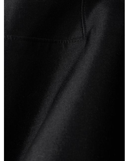 ShuShu/Tong Black Bow-Embellished Cutout Wool And Silk-Blend Mini Dress