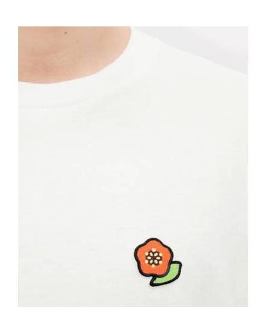 KENZO White Pop-Embroidered T-Shirt for men