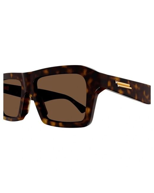 Bottega Veneta White Eyewear Rectangle Frame Sunglasses for men