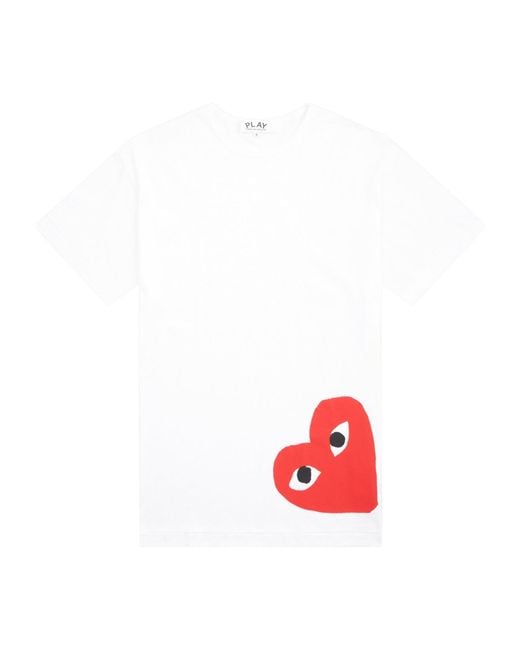 COMME DES GARÇONS PLAY White Short-Sleeved T-Shirt for men
