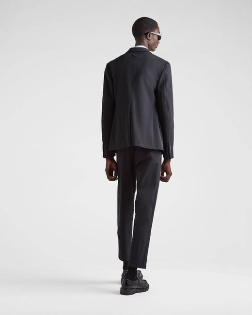 Prada Black Stretch Technical Fabric Pants for men