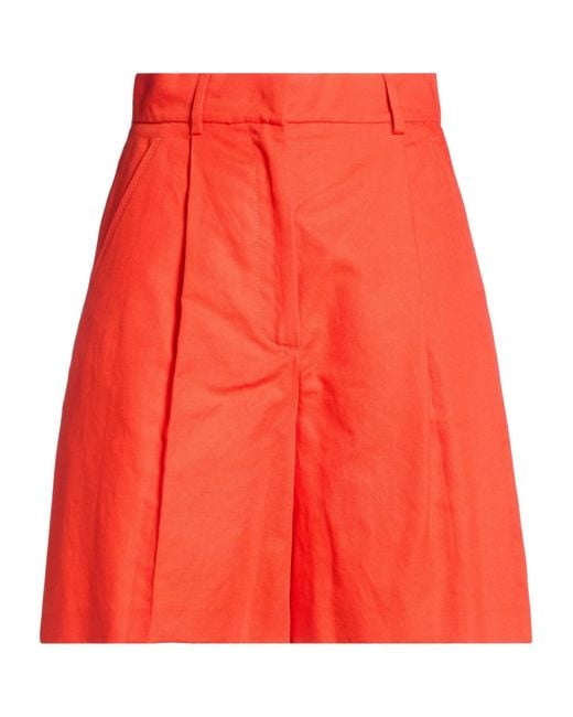 Weekend by Maxmara Red Minimal Solid Shorts