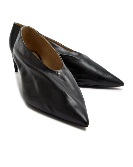 Khaite Black Leather High Heels