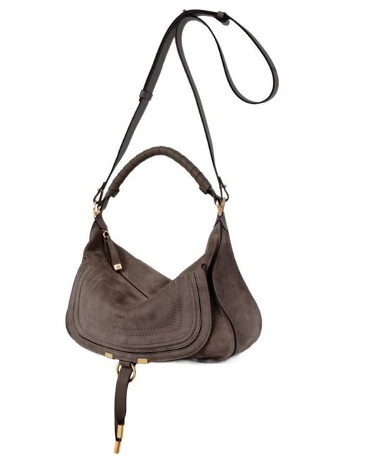Chloé Brown Chloé Small Marcie Shoulder Bag