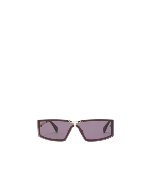 Max Mara Purple Rectangular Sunglasses