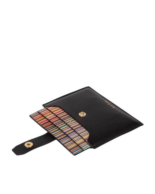 Paul Smith Black Logo Stamp Card Holder for men