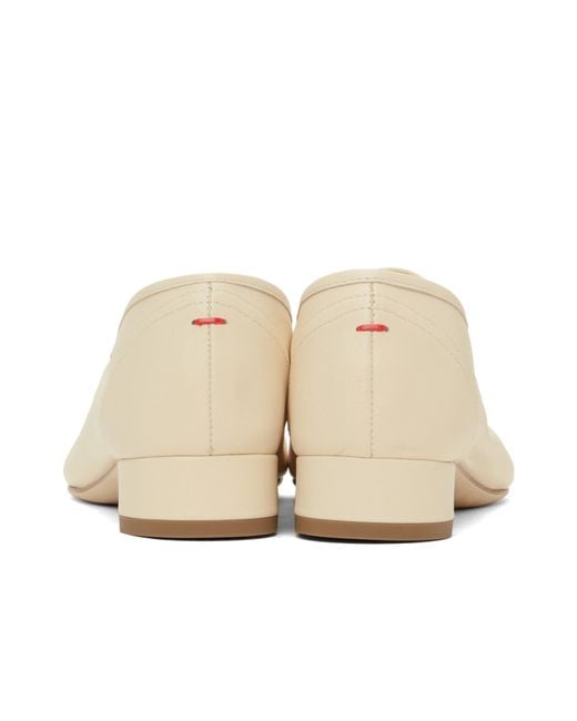Aeyde Natural Square Toe Ballet Shoes