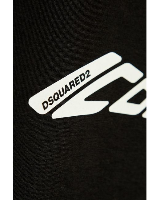 DSquared² Black Icon Logo Printed Crewneck Sweatshirt