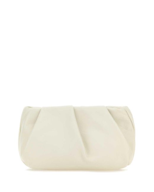 Burberry Natural 3D Rose Ruched Clutch Bag