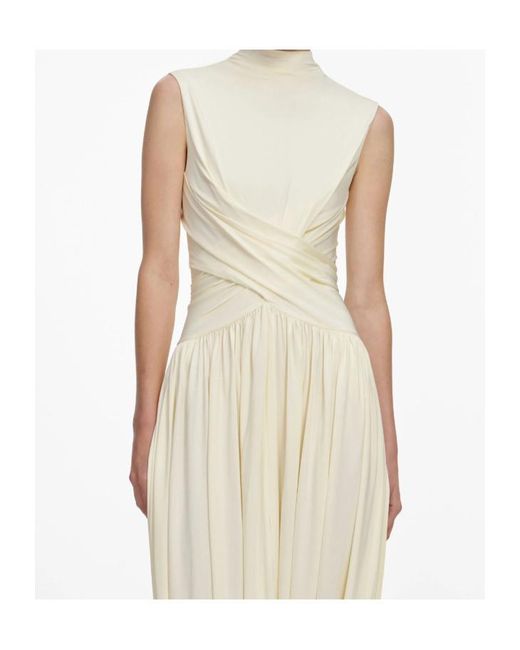 Self-Portrait Natural Wrap Midi Dress