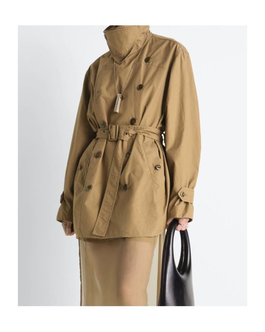 Lemaire Natural Cropped Trench Coat