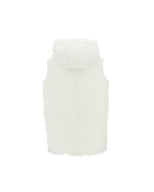 Jil Sander White Zippered Hooded Down Vest