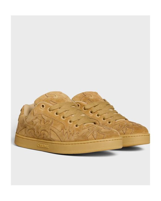 Céline Brown Huntington Low Lace-Up Sneaker for men