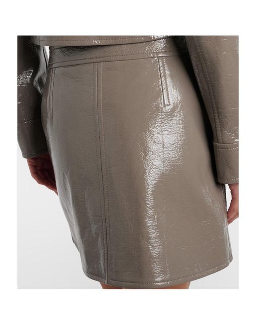 Courreges Gray Vinyl Miniskirt