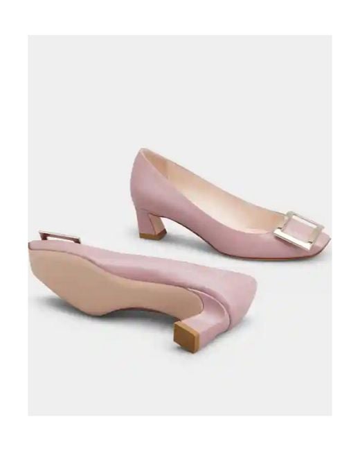 Roger Vivier Pink Trompette Logo Heels