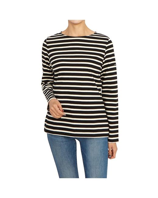 Saint James Black Striped Long-Sleeved T-Shirt