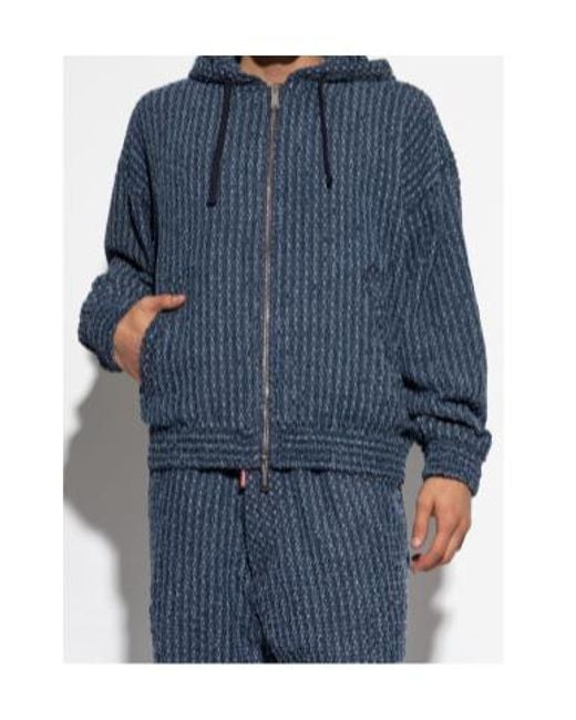 DSquared² Blue Hooded Zip-Up Jacket for men