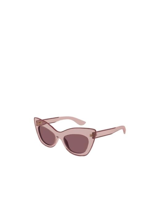 McQueen Pink Eyewear Cat Eye Frame Sunglasses
