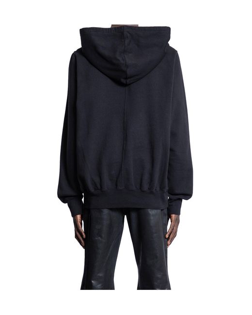 Rick Owens Blue Long Sleeve Sweatshirt for men