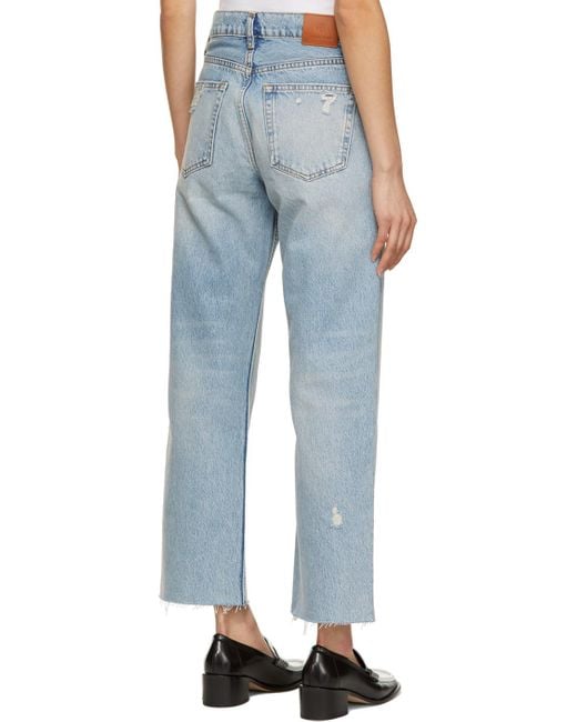 Anine Bing Blue Logo High Waist To Make Old Jeans