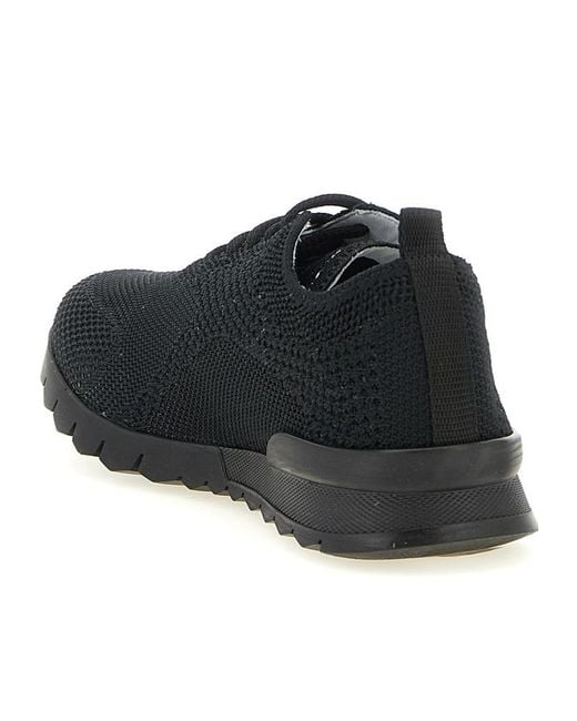 Kiton Black Fitb Lace-Up Sneakers for men