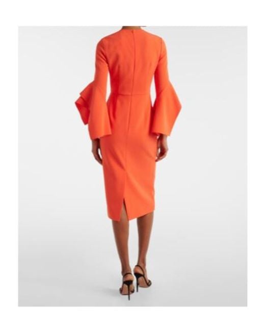 Roksanda Red Ruffled Midi Dress