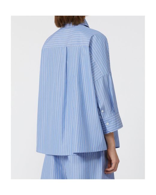 Weekend by Maxmara Blue Oversized Poplin Shirt