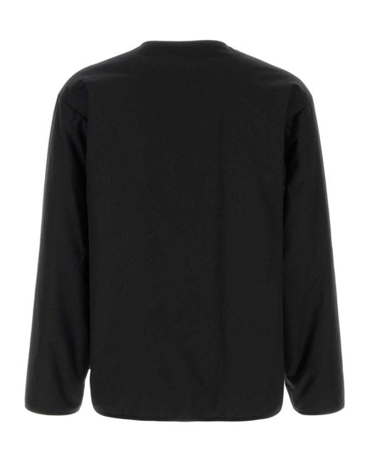 Jil Sander Black Zip-Up Padded Jacket for men