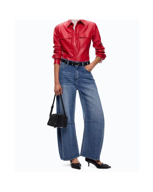 Pinko Blue Faded Panelled Jeans