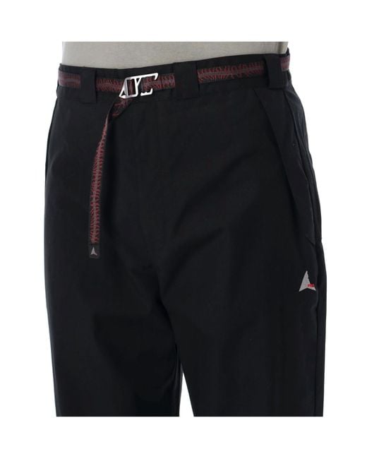 Roa Black Centipede Belted Wide-Leg Pants for men