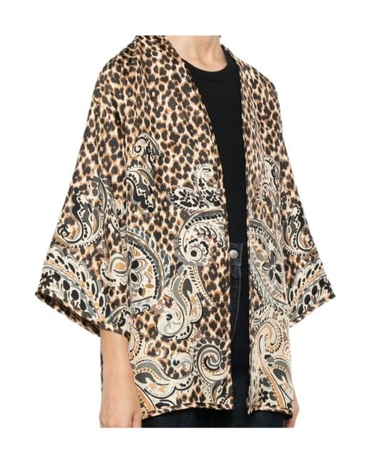 Etro Natural Leopard-Print Paisley Jacket