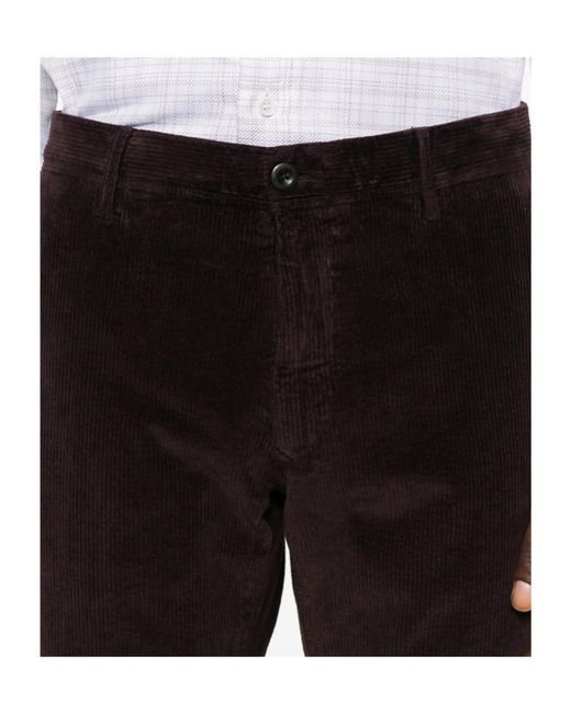 Incotex Black Straight-Leg Casual Trousers for men