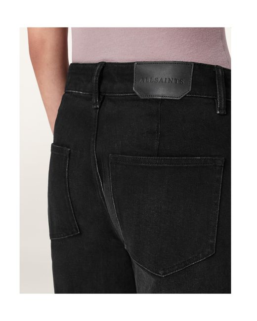 AllSaints Black Ember Flared Denim Jeans