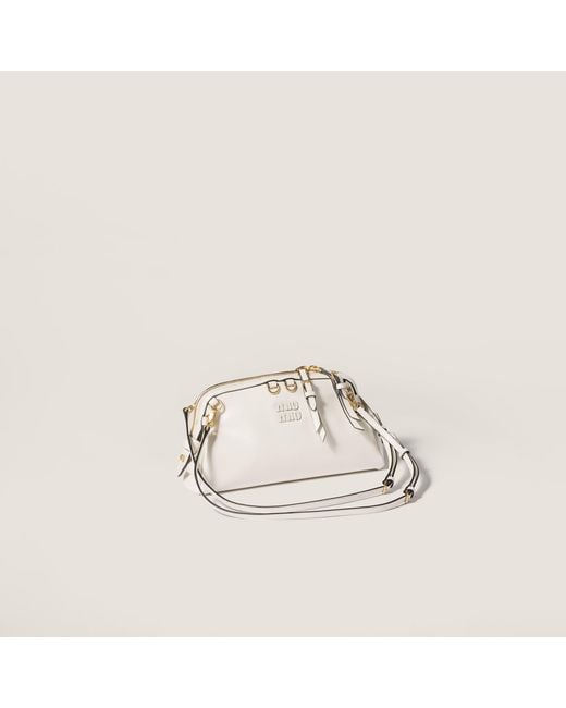Miu Miu Metallic Caprice Leather Clutch